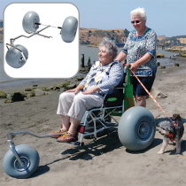 Wheeleez™ ערכת הסבת כיסא גלגלים לחוף / שטח עם 3 גלגלי בלון PU	