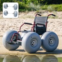 Wheeleez™ ערכת הסבת כיסא גלגלים לחוף / שטח עם 4 גלגלי בלון PU
