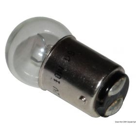 נורה פינים מקבלים - 2 מגעים 12V10W - BA15D