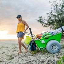 Wheeleez™ מריצת חוף ירוקה עם גלגלי בלון PU