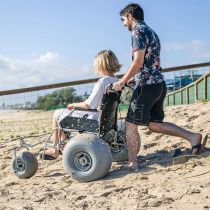 Wheeleez™ *ערכת הסבת* כיסא גלגלים לחוף / שטח עם 3 גלגלי בלון PU	