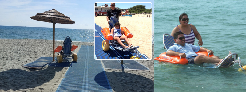 כסא צף, פתרונות נגישות לחוף הים